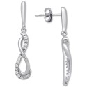 Diamond Infinity Drop Earrings (1/5 ct)