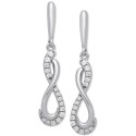 Diamond Infinity Drop Earrings (1/5 ct)