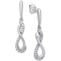 Diamond Infinity Drop Earrings (1/5 ct)