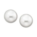 14k Gold Cultured Freshwater Pearl Stud Earrings (9mm)