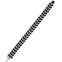 Black Sapphire Three-Row Bracelet (43 ct)