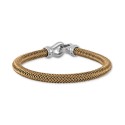 Woven Bracelet in Matte Ion-Plated Stainless Steel