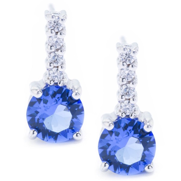 Fine Crystal with Cubic Zirconia Bar Drop Earring