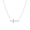 East-West Cross Pendant Necklace, 16