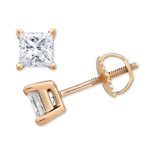 Diamond Stud Earrings (1/5 ct) in 10k Gold, White Gold or Rose Gold