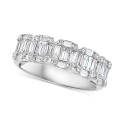 Diamond Baguette Cluster Ring (1-1/4 ct) in 18k White Gold