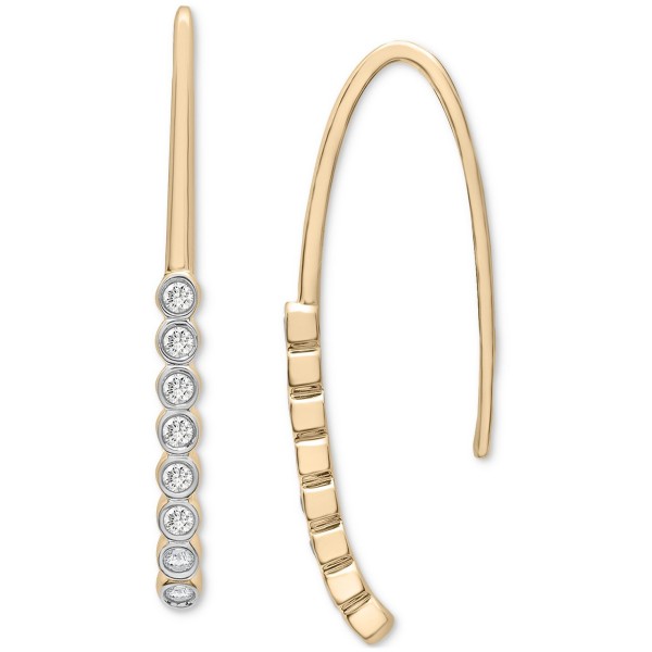 Diamond Threader Earrings (1/6 ct) in 14k Gold