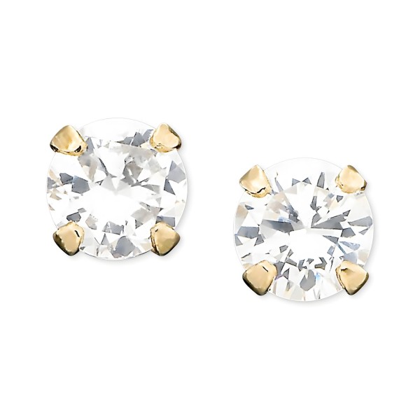 14k Gold Cubic Zirconia Stud