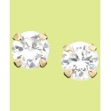 14k Gold Cubic Zirconia Stud