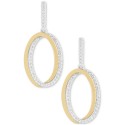 Diamond Intertwined Oval Drop Earrings (1/4 ct) & 14k Gold-Plate