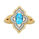 Diamond (1/10 ct) Jasmine Ring in 10k Gold