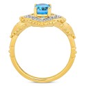 Diamond (1/10 ct) Jasmine Ring in 10k Gold