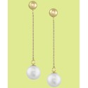 Cultured Freshwater Pearl (7mm) Drop Earrings in 14k Gold