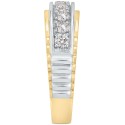 Men's Diamond Ring (1 ct) in Two-Tone 10k Gold & White Gold