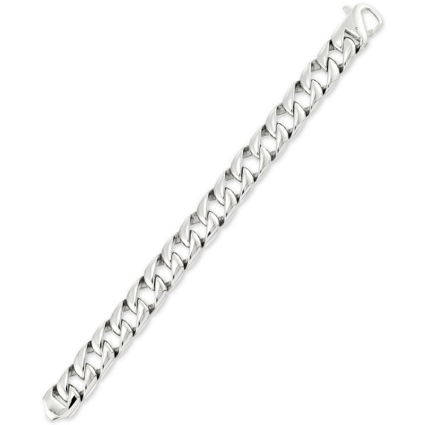 Large Curb Link Bracelet in Stainless Steel