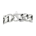 Large Curb Link Bracelet in Stainless Steel