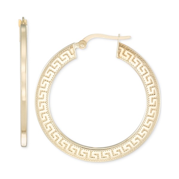 Design Round Hoop Earrings in 10k Yellow Gold