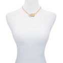 Gold-Tone Crystal Flower Statement Necklace, 16