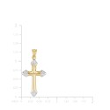 Polished Cross Pendant in 14k Two-Tone Gold