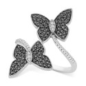 Diamond Butterfly Bypass Statement Ring (1/2 ct)