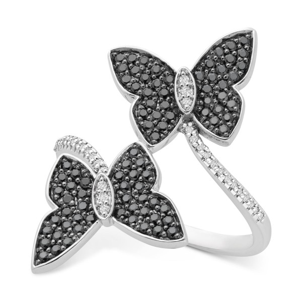 Diamond Butterfly Bypass Statement Ring (1/2 ct)