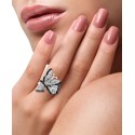 Butterfly Statement Ring in 14k White Gold