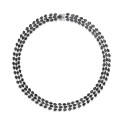 Black Sapphire Three-Row Necklace (97 ct)