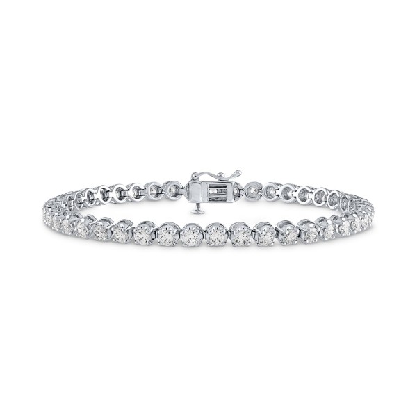 Diamond Tennis Bracelet (4 ct) in 14k White Gold or 14k Yellow Gold