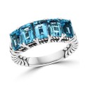 Blue Topaz Statement Ring (2-7/8 ct)