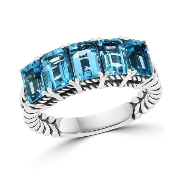 Blue Topaz Statement Ring (2-7/8 ct)