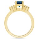 Topaz and Diamond Ring (2-1/2 ctt.w and 1/10 ctt.w) 14K Yellow Gold