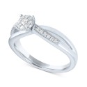 Diamond Cluster Promise Ring (1/6 ct)