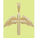 Cross Pendant (3/4 ct) in 10k Gold (Chain Not Included)