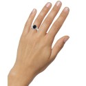 Onyx & Diamond (1/10 ct) Halo Ring