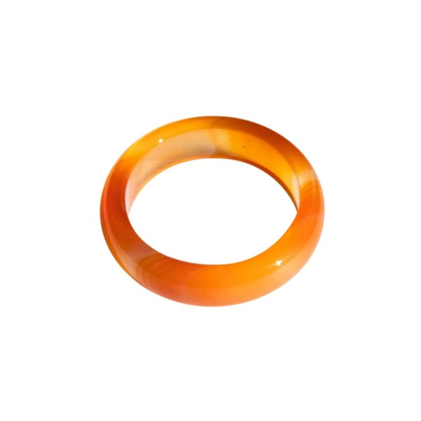 Dark orange jade stone ring