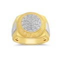 Circle Cluster Style Ring (1/10 ct) in 18k Gold-Plate Sterling Silver