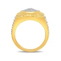 Circle Cluster Style Ring (1/10 ct) in 18k Gold-Plate Sterling Silver