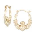 Round Hoop Earrings in 14k Gold, 3/8