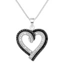 Black & White Diamond Heart 18