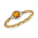 Citrine Bangle Bracelet (8-1/2 ct) & 14k Gold-Plate