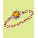 Citrine Bangle Bracelet (8-1/2 ct) & 14k Gold-Plate