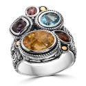 Multi-Gemstone Statement Ring (4-3/4 ct) & 18k Gold