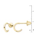 Polished Extra Small Hoop Earrings in 14k Gold, 3/8