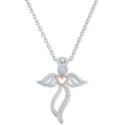 Diamond Accent Angel Heart Pendant Necklace