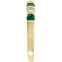 Emerald (3/8 ct) & Diamond (1/4 ct) Band in 14k Gold