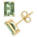 Green Quartz (1-9/10 ct) Stud Earrings in 14k Gold