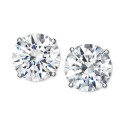 Cubic Zirconia Stud Earrings in 14K White Gold