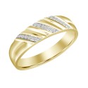 Men's Diamond Accent Band in 10K Yellow Gold