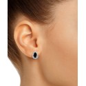 Onyx & Diamond Accent Pear Stud Earrings