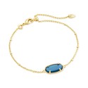 14k Gold-Plated Framed Color Opalite Illusion Slider Bracelet